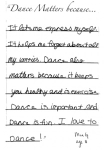 Why Dance Matters: I forget about my worries